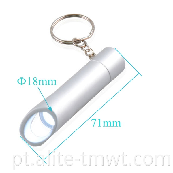 O abridor personalizado de garrafa personalizada 3 Tor da tocha LED Keyring